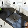 thumbnail image 4 of Karran Usa El-71-Pk1 Elite 15" Undermount Single Basin Stainless Steel Kitchen/Bar Sink -, 4 of 5