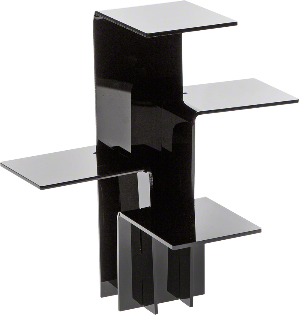 Plymor Black Acrylic Quick Connect 4Shelf Display Riser