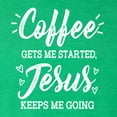 thumbnail image 5 of Wild Bobby Coffee Gets Me Started Jesus Keeps Me Going Inspirational/Christian Women Tri-Blend Racerback Tank Top, Envy, X-Large, 5 of 5