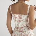 thumbnail image 4 of Women's Floral Dress Summer Sexy Sleeveless Spaghetti Straps Boho Flowers Long Dress with Slit, 4 of 6