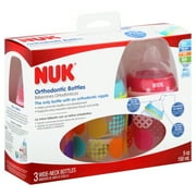 NUK Orthodontic Bottle, 5 oz, Fashion Print, 3 count