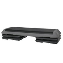 ZENSTYLE 43'' Aerobic Exercise Stepper Platform Adjustable Fitness Stepper W/4 Risers Gray