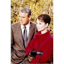 Charade Audrey Hepburn Movie Poster 16in x 24in 16x24 Multi-Color Square Adults Best Posters