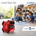thumbnail image 3 of (2 pack) Lasko X-Blower 11" High Velocity Utility Blower Fan with USB Ports and Built-In Outlet for Cooling and Drying, Red, X12900, 3 of 16
