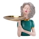 thumbnail image 2 of Estatuil de chica nórdica con bandeja de almacenamiento, escultura decorativa, lve, joyería, pendientes, soporte de almacenamiento, bandeja de baratija, soporte para mesa de dormitorio Verde Colco Estatuilla de escritorio, 2 of 7