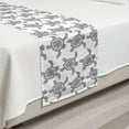 thumbnail image 2 of Turtle Bed Runner, Illustration of Oriental Pencil Drawn Animal with Floral Details, Decorative Accent Bedding Scarf for Hotels Homes and Guestrooms, Twin, Charcoal Grey White, by Ambesonne, 2 of 2