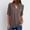 Coffee, variant on Babysbule Women's Tops Women's Summer Long Sleeve Shirts Zip Casual Tunic V-Neck Rollable Blouse Tops