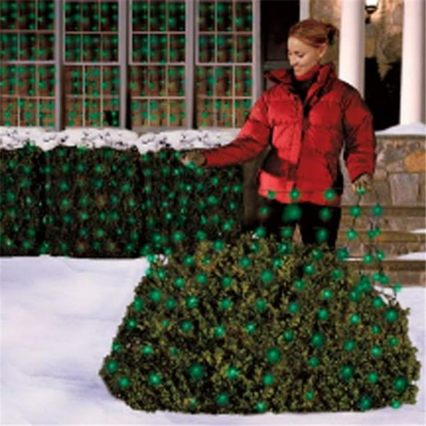 Celebrations 4080471 4 x 6 ft. 100 Green LED Net Light Set Walmart