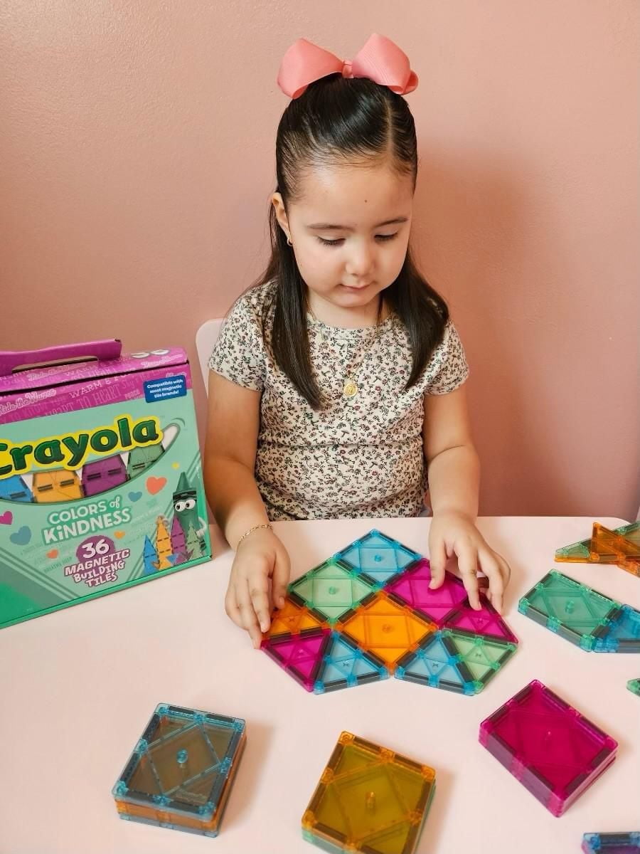 CREATEON Crayola Colors of Kindness Magnetic Tile 24 Pc Ensemble