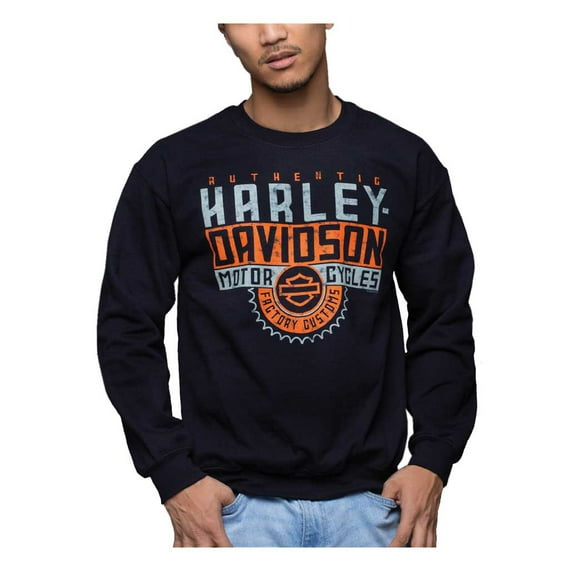 Harley-Davidson Men's Quickshift Crew-Neck Fleece Pullover Sweatshirt (M), Harley Davidson