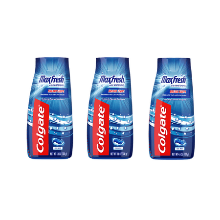 (3 Pack) Colgate Max Fresh Liquid Gel 2-in-1 Toothpaste and Mouthwash - 4.6