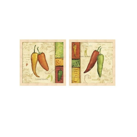 Metaverse Daphne Brissonnet 'Hot & Spicy B' Framed Art (Set of 2)