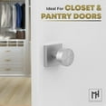 thumbnail image 2 of MEGA HANDLES Dummy I Door Knob for Hallway, Closet and Bathroom I Reversible Heavy Duty Design I Fits all Standard Door Sizes I Screws Included - Satin Nickel (2 Pack), 2 of 4
