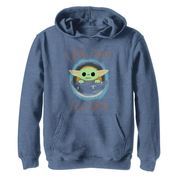 Boy's Star Wars: The Mandalorian Grogu Unknown Species  Pull Over Hoodie