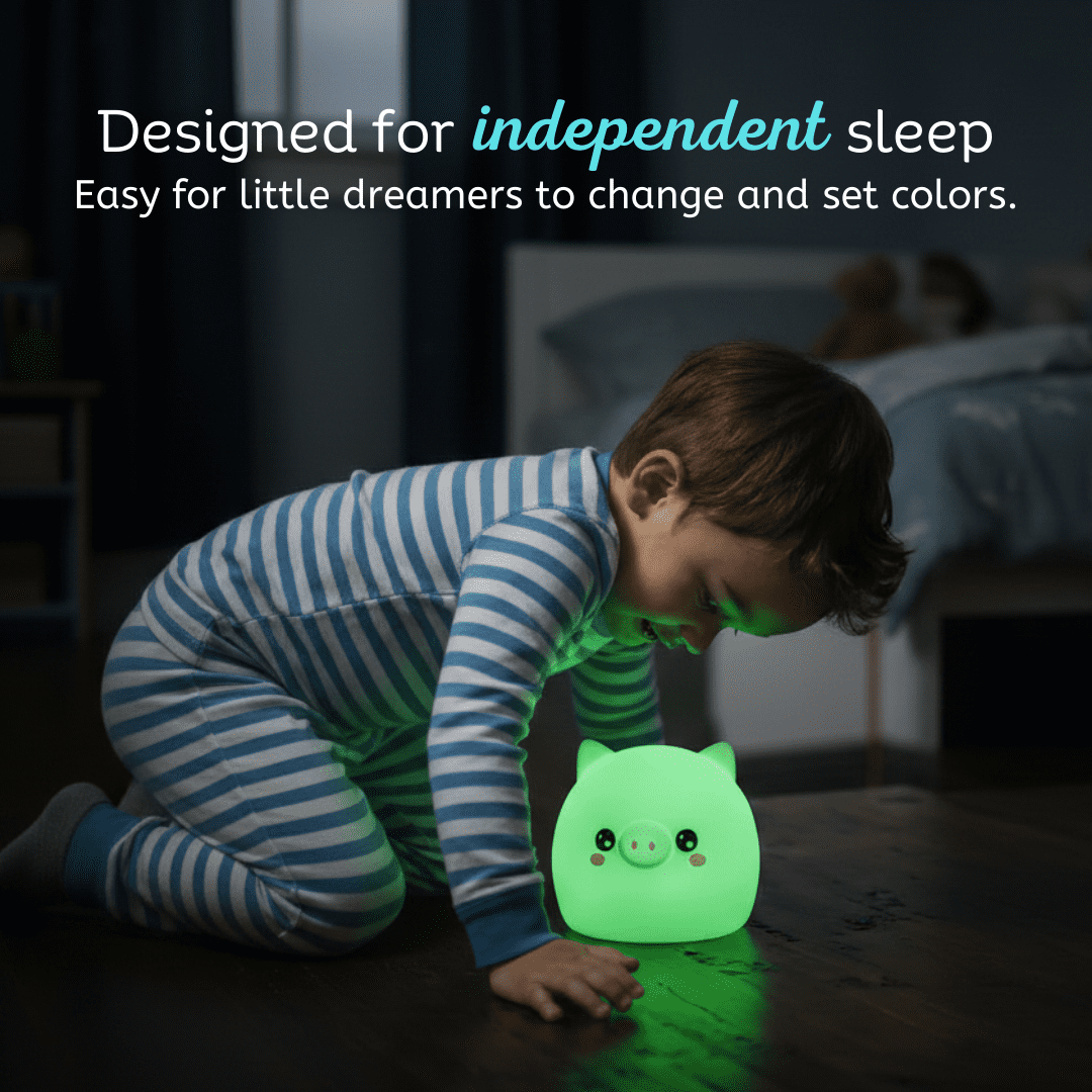 LumiPets&reg; Kawaii Pig - Children's Nursery Touch Night Light
