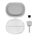 thumbnail image 2 of Dog Training Toilet, Easy To Clean Stable Dog Potty Tray  for 3.3 To 13.2 Lb Dogs Grey,White, 2 of 7