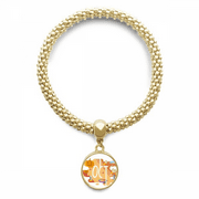october month season illustration en bracelet round pendant jewelry chain