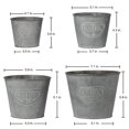thumbnail image 3 of 4 pcs Galvanized Buckets Farmhouse Metal Bucket Dark Gray Galvanized Flower Bucket Home Indoor Outdoor Decorative Tin Planters height 3.9In/4.3In/5.1In/5.9In ﻿, 3 of 6