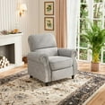 thumbnail image 4 of ProLounger Bustle-Back Pushback Recliner with Nailheads in Grey Chenille, 4 of 10