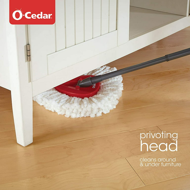 O-Cedar EasyWring RinseClean Microfiber Spin Mop & Bucket Floor Cleaning  System with 2 Extra Refills