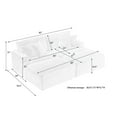 thumbnail image 5 of 82" Oversized Corduroy Sofa for Living Room, 3-Seater Soft Corduroy Upholstery Couch with 2 Storage Ottoman, Modern Comfy Sofa with 4 Toss Pillows for Apartment or Office, Orange, 5 of 8