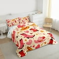 thumbnail image 3 of Homewish Kids Teens Girls Western Cowgirl Full Size Comforter Sets 3-Piece,Cartoon Boots Hats Bedding Comforter Set,Stars Print Lightweight Bedding Sets,Super Cozy Room Decor,Reversible, 3 of 8