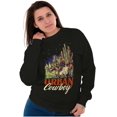 thumbnail image 4 of Cool Western Desert Urban Cowboy Unisex Plus Fleece Graphic Sweatshirt Brisco Brands 3X, 4 of 6