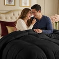 thumbnail image 3 of Utopia Bedding Comforters Twin Size, All Season Duvet Insert, Down Alternative Box Stitched Bed Comforter with Corner Tabs, Machine Washable (Black), 3 of 6