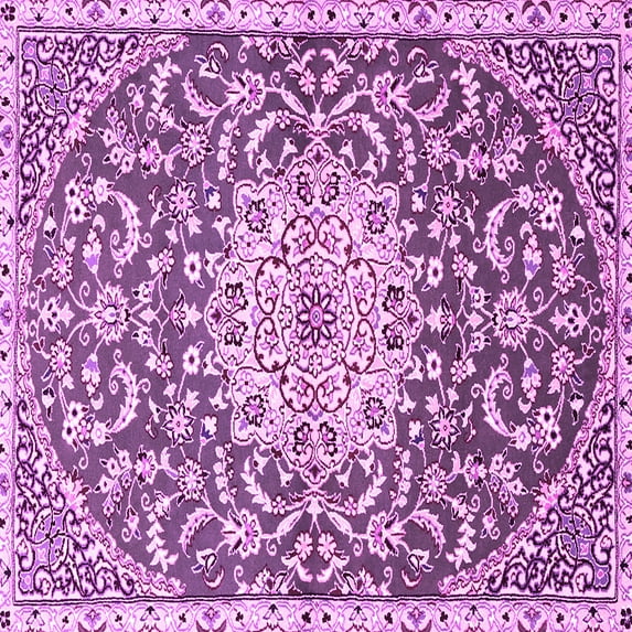 Ahgly Company Indoor Square Medallion Pink Traditional Area Rugs, 3' Square