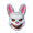 A003- Orange, variant on Halloween Bunny LED Mask Light up Scary Glow in the Dark Rabbit Mask Multi Colors Available for Fancy Dress Costume Apparel Decor