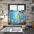 thumbnail image 7 of 24 Inch Length Kitchen Curtains Tulips Butterflies 2 Panels Half Window Sheer Curtains Rod Pocket Farmhouse Short Drapes for Bathroom Cafe Basement Home Decor, 7 of 7