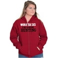 thumbnail image 3 of Work Sucks Going Hunting Funny Zip Up Hoodie Men's Women's Brisco Brands 2X, 3 of 6