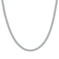 thumbnail image 2 of 925 Sterling Silver Solid Comfort Curb Chain Rhodium 2.6mm Anklet 9 Inch Anklet for Women and Men, 2 of 2