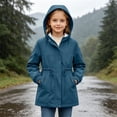 thumbnail image 6 of Sevevn Girls Waterproof Rain Jacket Lightweight Raincoat for Girl Hooded Windbreaker for Outdoor Travel Hiking, 6 of 8