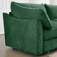 thumbnail image 6 of 78'' Chenille Convertible Deep Seat L Shaped Couch Oversized Modular Sofa with Ottoman and Storage Pull Out Drawers for Living Room,Green, 6 of 9