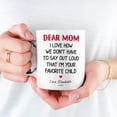 thumbnail image 4 of Personalized Mom Mug I'm Your Favorite Child Coffee Mugs Cups 11oz 15oz Custom Name Awesome Mothers Day Birthday Christmas Gifts For Best Moms Ever Mommy Mama Funny Gift From Daughter Son, 4 of 7