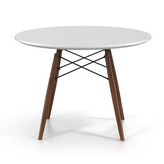Aeon Furniture Parisian Dining Table In White And Walnut