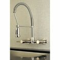 thumbnail image 2 of Gourmetier GS8188DL Concord Double-Handle Wall-Mount Pre-Rinse Bridge Kitchen Faucet, Brushed Nickel, 2 of 9