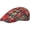 Red, variant on Unisex Checkered Tartan Newsboy Cap Vintage Flat Beret Beige 56-58cm