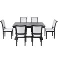 thumbnail image 3 of Atumon 7 Piece Dining Table Set, Wood Dining Room Set with 6 Cushioned Chairs, Dining Table Set for 6, Farmhouse Dining Table Set Furniture for Kitchen Dining Room, Brown, 3 of 10