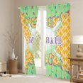 thumbnail image 3 of Erosebridal Mint & Purple Dripping Waffle Green Baseball & Bat Sketch Graphic Black Out Curtains, Baseball Graphic Curtains Pack of 2 (42x63 Each) for Boys And Girls Kids,Breathable Home Decor, 3 of 6