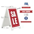 thumbnail image 2 of M&T Displays White Street SignPro Board, Weatherproof A-Frame Sidewalk Curb Sign with 2 24x36 inch Matt Laminated Anti-Glare SALE Sticker Signs, Folding Portable Double Sided, 2 of 8