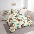 thumbnail image 2 of jejeloiu Vintage Cowgirl Horse 7 Pieces Bedding Comforter Set Kids,Desert Cactus Print Full Bedding Set,Reversible, 2 of 7