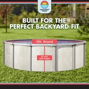 Lake Effect Pools Fallston 15 Round 52 Wall Above-Ground Swimming Pools, Full Start-up Kit