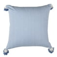 thumbnail image 2 of SAFAVIEH Sidney 16" x 16" Striped Pillow with Fringe, Blue/White, 2 of 4