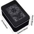 thumbnail image 2 of Tarot Card Box - Tarot Deck Holder | Tarot Deck Case | Tarot Card Accessories | Tarot Card Storage | Moon Sun Printed Tarot Card Holder Box | Card Storage Box | Metal Tarot Box | Jewelry Storage Box, 2 of 7