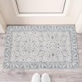 thumbnail image 2 of Retro Door Mat, 17 X 30 Inch Boho Vintage Beige Flowers Welcome Doormat Decorative Home Floor Mat, Non Slip Rubber Back and Strong Water Absorption for Outdoor Indoor Entrance Decor, 2 of 6