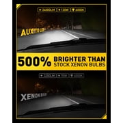 AUXITO D1S D1R LED Headlight Bulbs, 24000Lumens 120W 6000K White 500% Brightness, Xenon HID Replacement Lights, Pack of 2