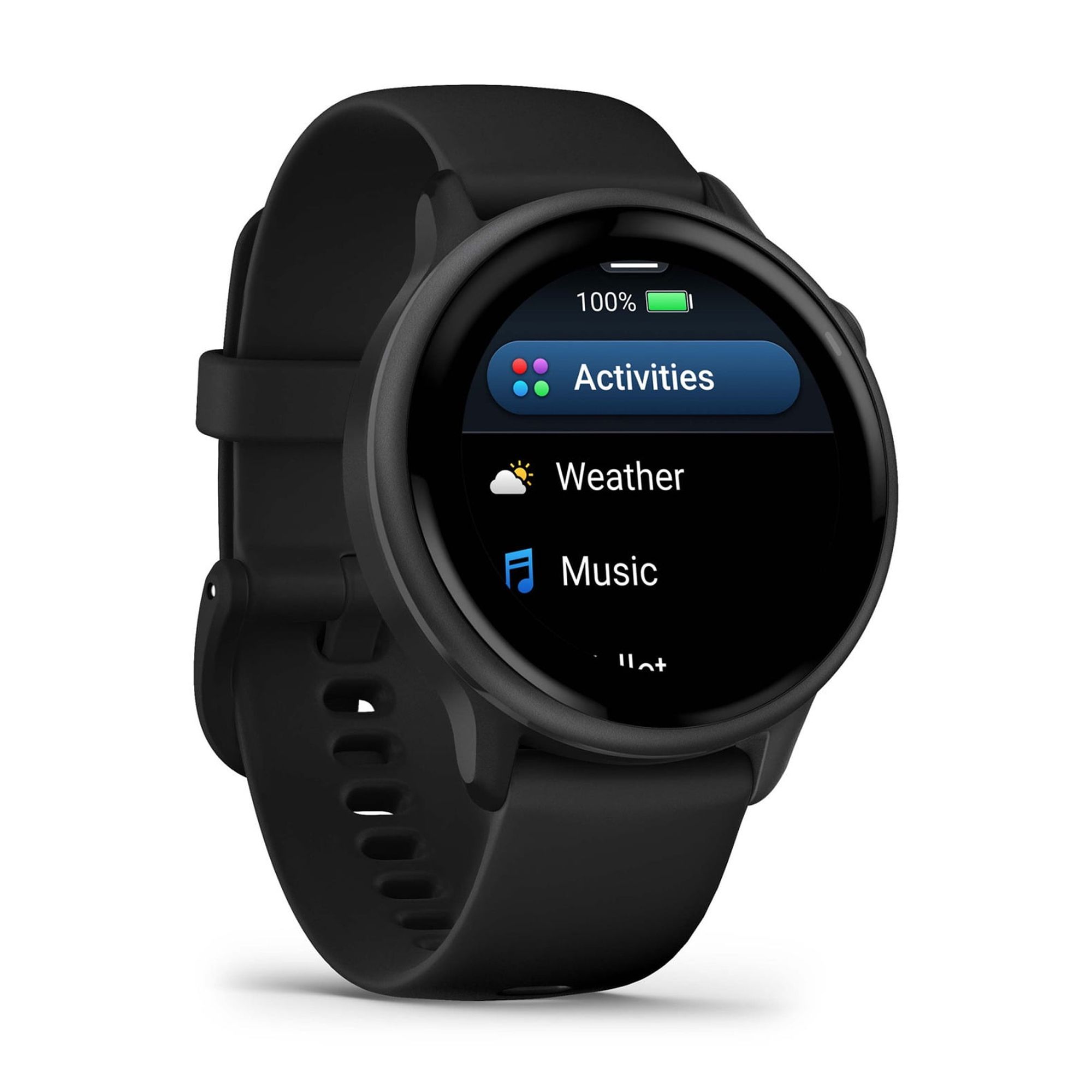 Garmin vivoactive 6 GPS Smartwatch (Slate with Black Band) Bundle with 45W 2-Port Car Charger, Portable Charger Stand, and Tempered Glass Screen Protector Film (40mm) (4 Items)