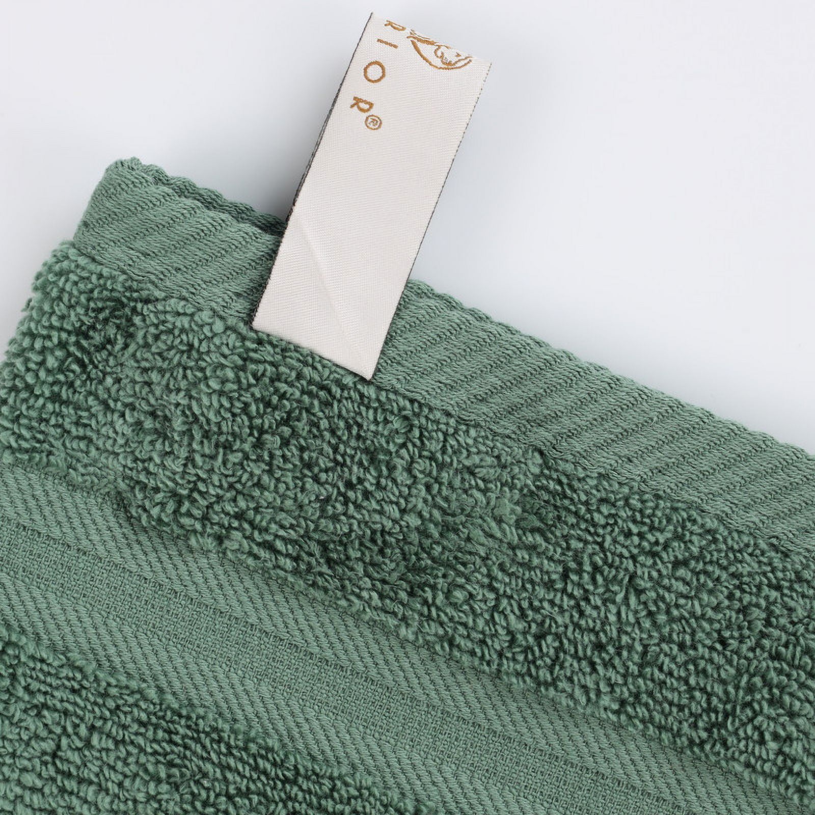 Superior Smart Dry 3-Piece Zero Twist Soft Cotton Towel Set, Quick Dry Fade Resistant, Forest Green